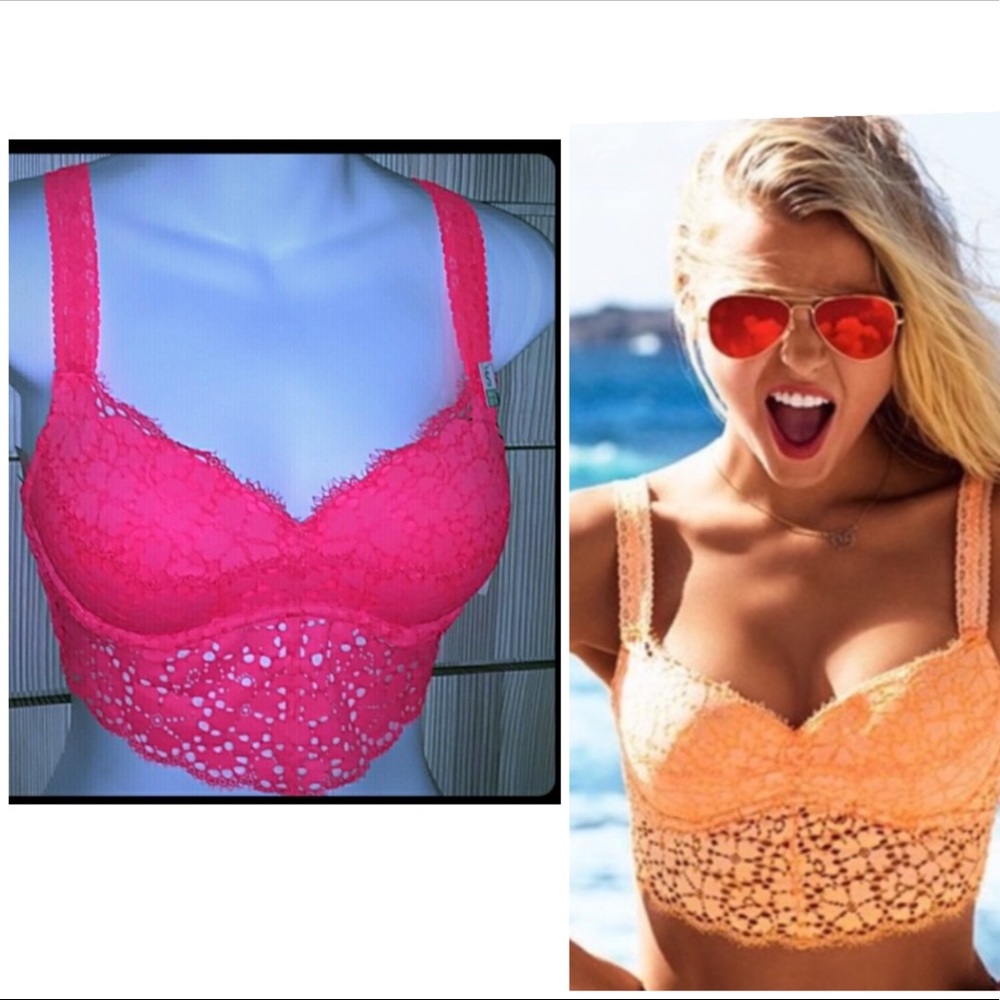 PINK VS  lace bralette